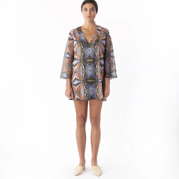 Maac London Moat 70's Boho Hippies style bold graphic print dress or tunic top - Picture 5 of 17